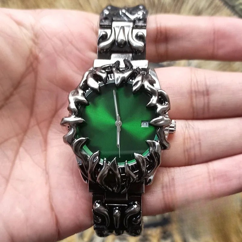 Claw Watch Round Case Retro Y2K Quartz