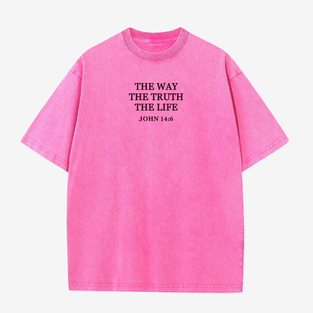 T-Shirt | Jesus is The Way | The Truth The Life - John 14:6 Washed