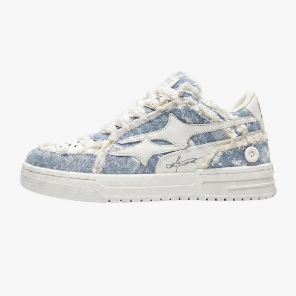 Chunky Skate Sneakers - Y2K Streetwear Shoes-Tithesource-Blue-35-