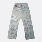Y2k Angel Baggy Jeans Retro Streetwear Cupids Arrow-Tithesource-Light Blue-S-