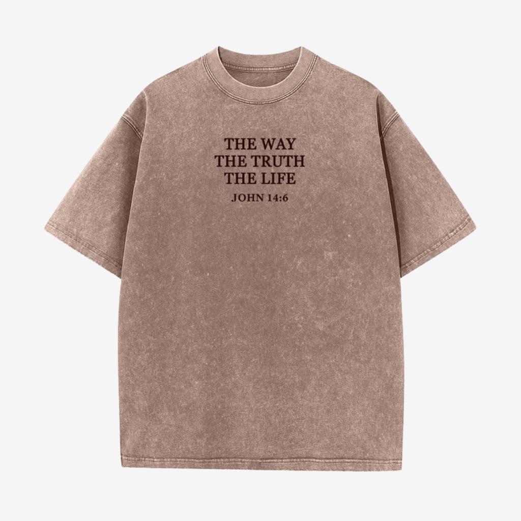 T-Shirt | Jesus is The Way | The Truth The Life - John 14:6 Washed