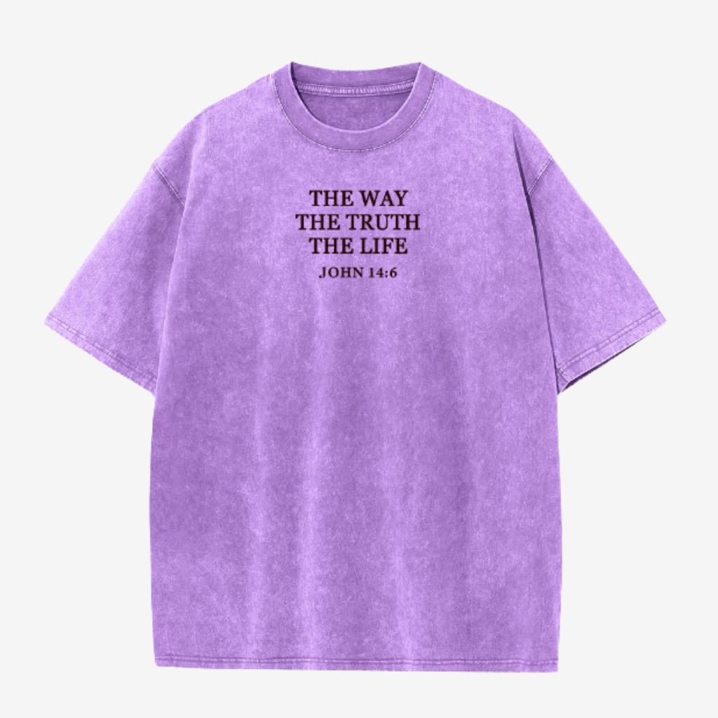 T-Shirt | Jesus is The Way | The Truth The Life - John 14:6 Washed