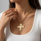 Large Cross Necklace | Eternal Pattern | Women