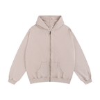 Oversized Heavy Zip Up Hoodie - Washed Finish