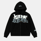 Oversized Zip Up Hoodie Streetwear Y2K-Tithesource-Black-S-