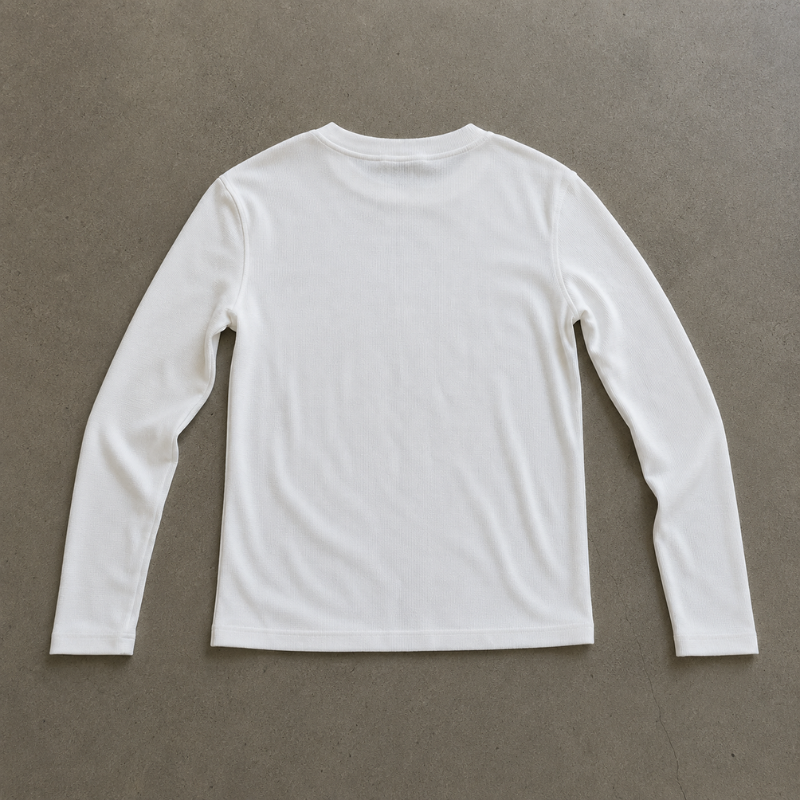 Long Sleeve Graphic Tee Womens Y2K Grunge Print White Slim Fit Vintage Top