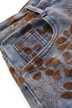 Baggy Jeans Women - Floral Print High Waist Denim-Tithesource-