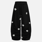 Wide Leg Sweatpants Women Baggy Barrel Flower Print Streetwear