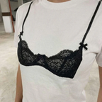 Graphic T Shirt Women - Bra Print-Tithesource-