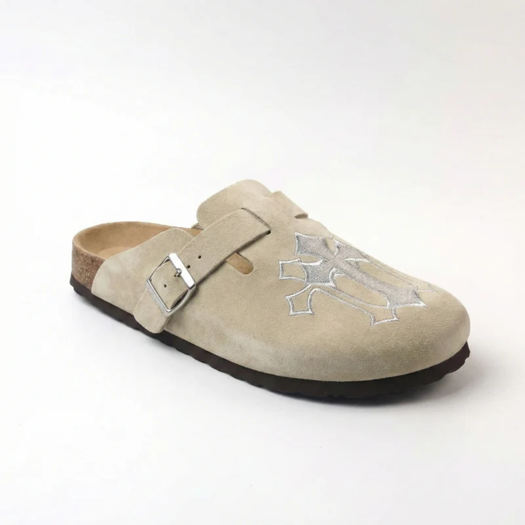 Chrome Cross Clogs - Y2K-Tithesource-Beige-36-