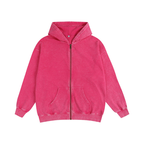Oversized Heavy Zip Up Hoodie - Washed Finish