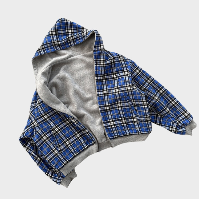 Oversized Zipper Hoodie Reversible Streetwear Y2K