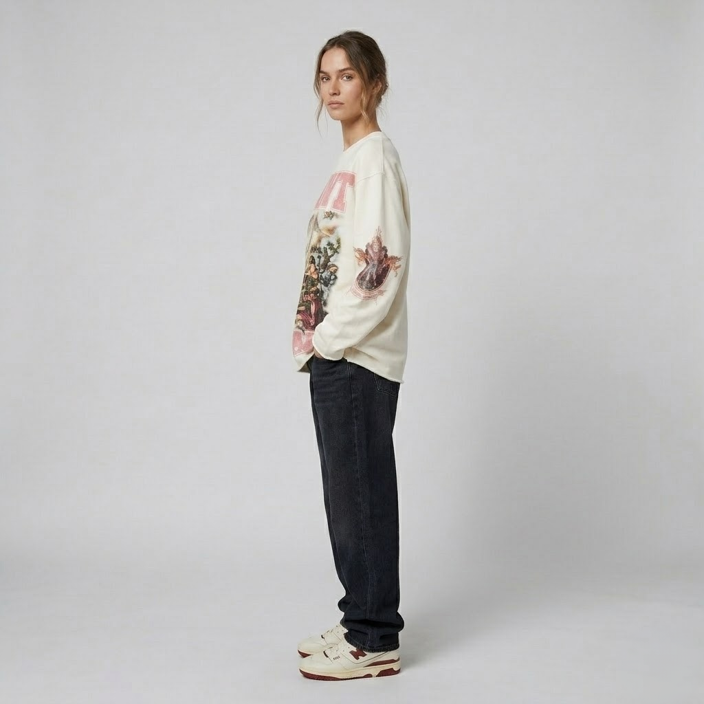 Saint Michael Longsleeve T-Shirt | Oversized Streetwear-Tithesource-