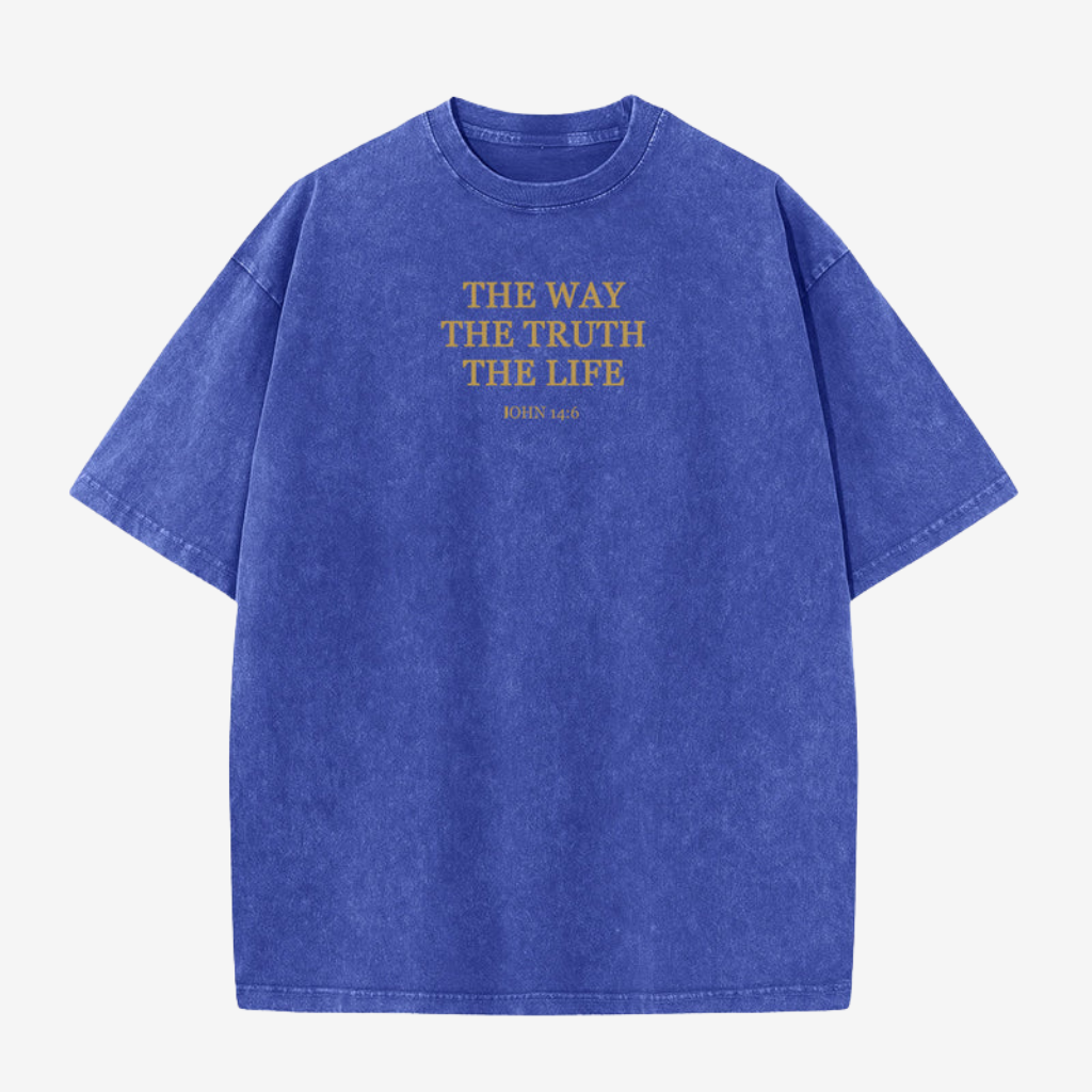 T-Shirt | Jesus is The Way | The Truth The Life - John 14:6 Washed