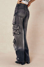 Cargo Jeans Women - Wide Leg Multi Pocket