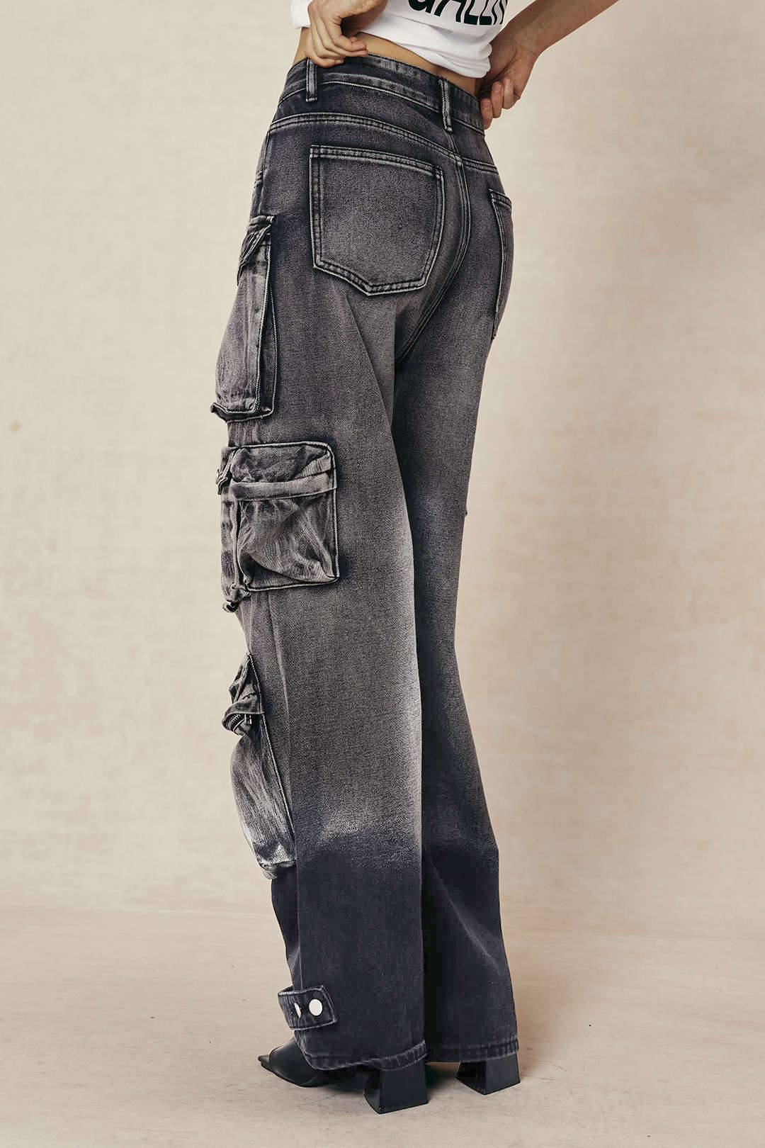 Cargo Jeans Women - Wide Leg Multi Pocket