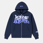 Oversized Zip Up Hoodie Streetwear Y2K-Tithesource-Blue-S-