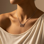777 Angel Number Necklace for Women | Gold Cubic Zirconia Stainless Steel