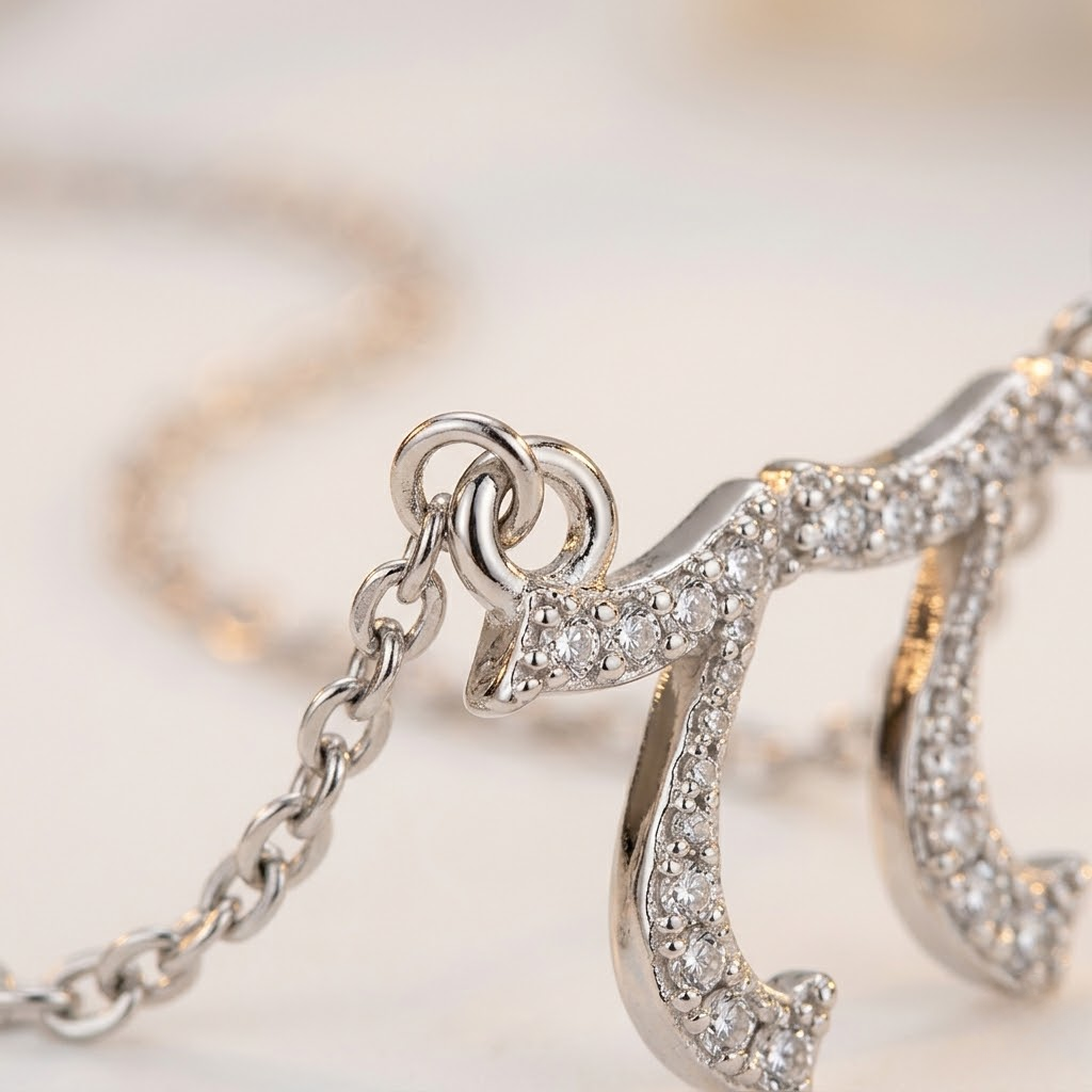 777 Angel Number Necklace for Women | Gold Cubic Zirconia Stainless Steel