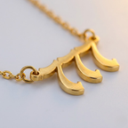 777 Angel Number Pendant Necklace for Women | Gold Stainless Steel