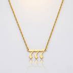777 Angel Number Pendant Necklace for Women | Gold Stainless Steel