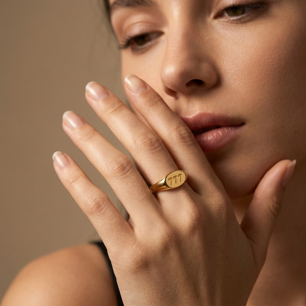 777 God's Number Ring | Gold Plated Stainless Steel