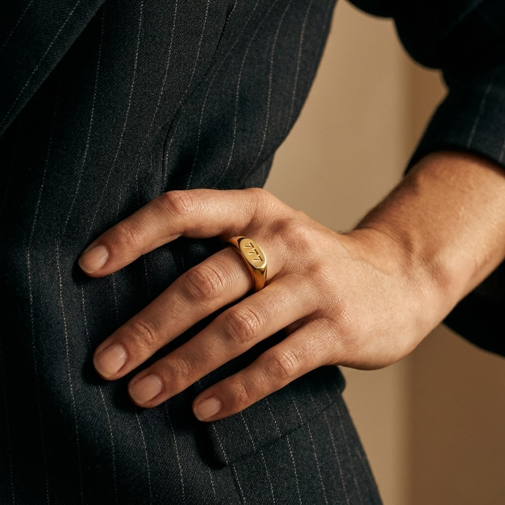 777 God's Number Ring | Gold Plated Stainless Steel