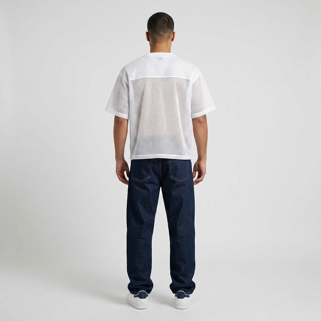 777 Men's Oversized Mesh T-Shirt Streetwear Jersey