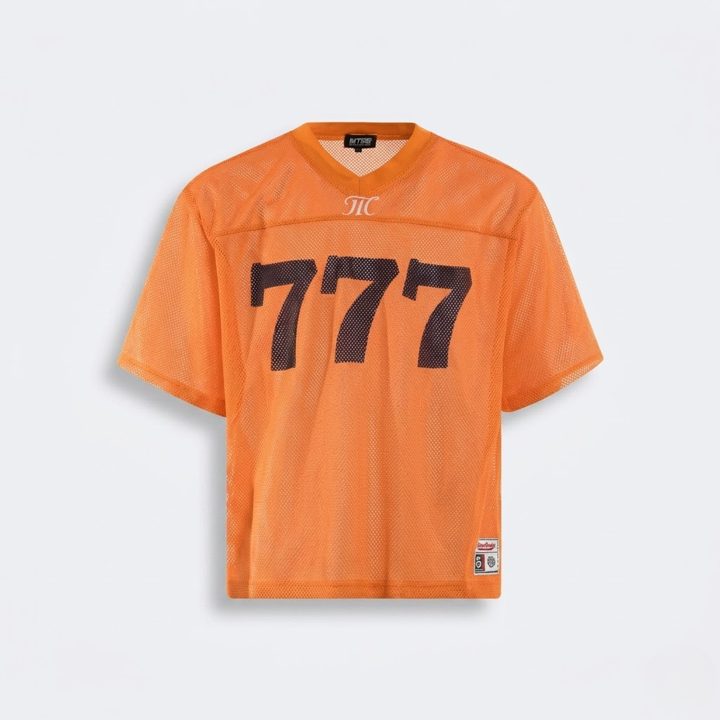 777 Men's Oversized Mesh T-Shirt Streetwear Jersey