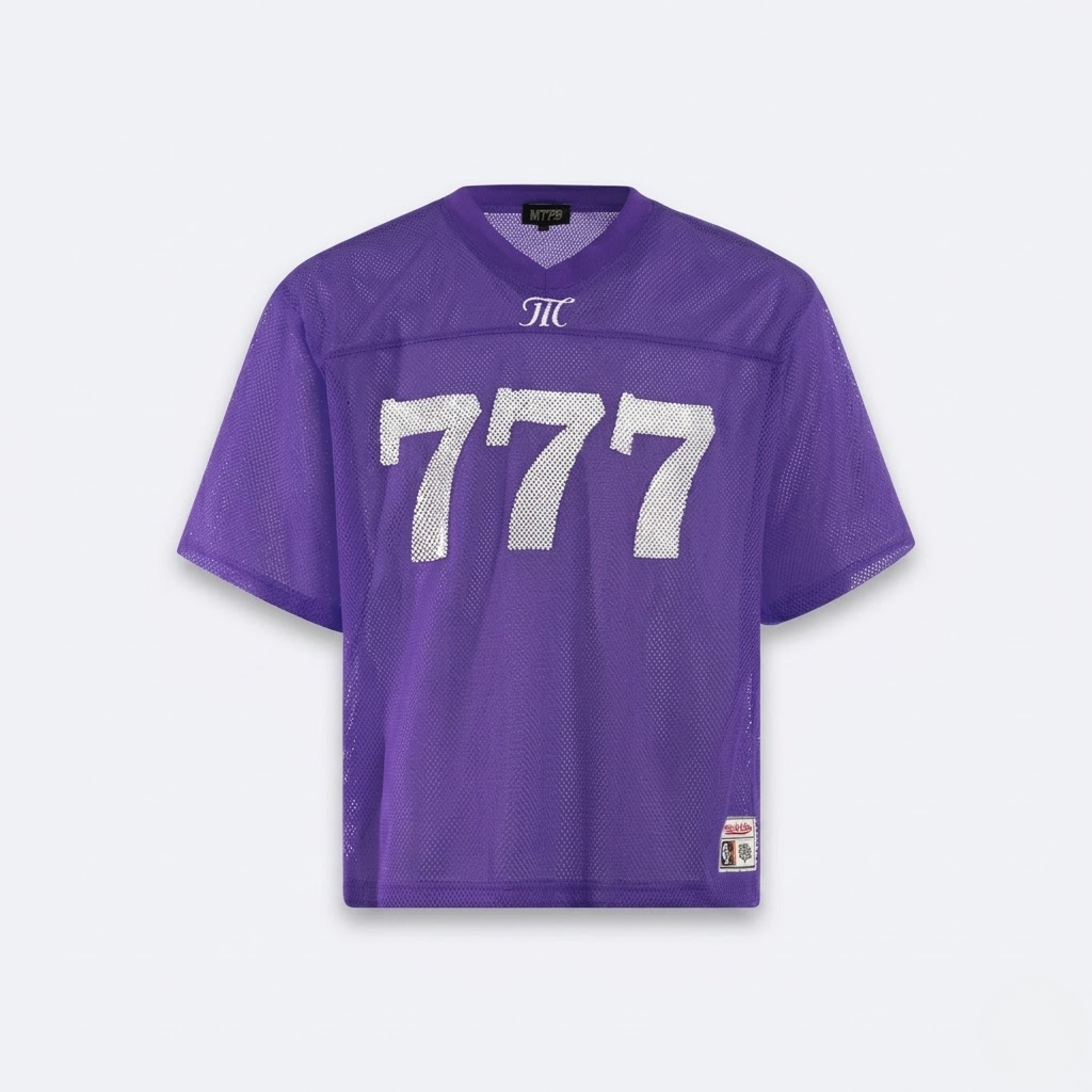 777 Men's Oversized Mesh T-Shirt Streetwear Jersey