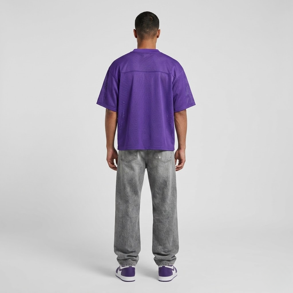 777 Men's Oversized Mesh T-Shirt Streetwear Jersey