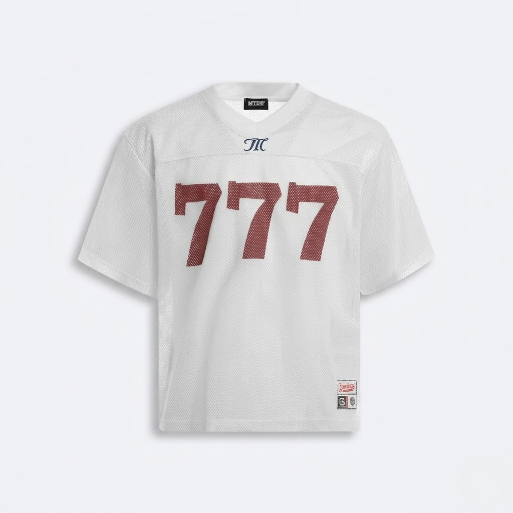 777 Men's Oversized Mesh T-Shirt Streetwear Jersey