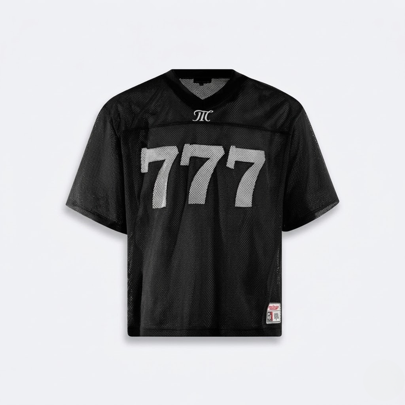 777 Men's Oversized Mesh T-Shirt Streetwear Jersey