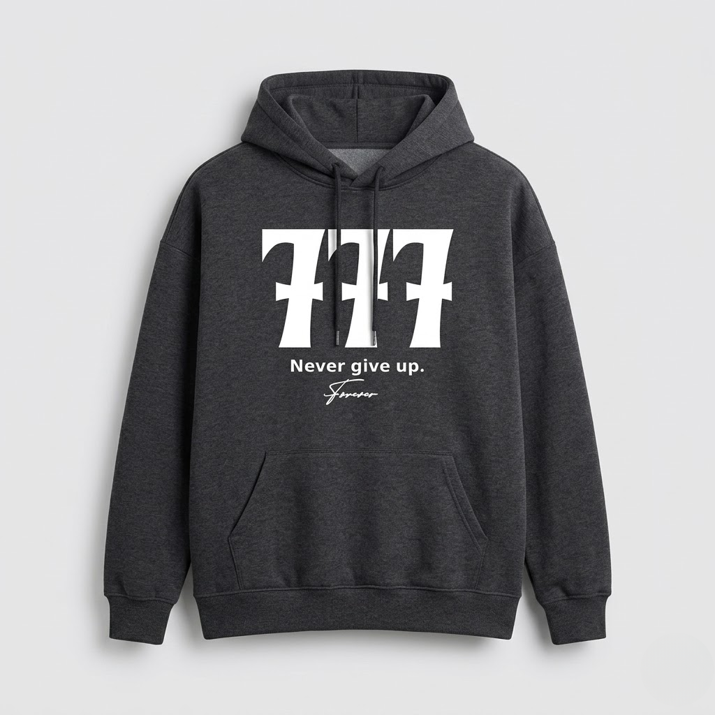 777 Men's Oversized Pullover Hoodie Streetwear