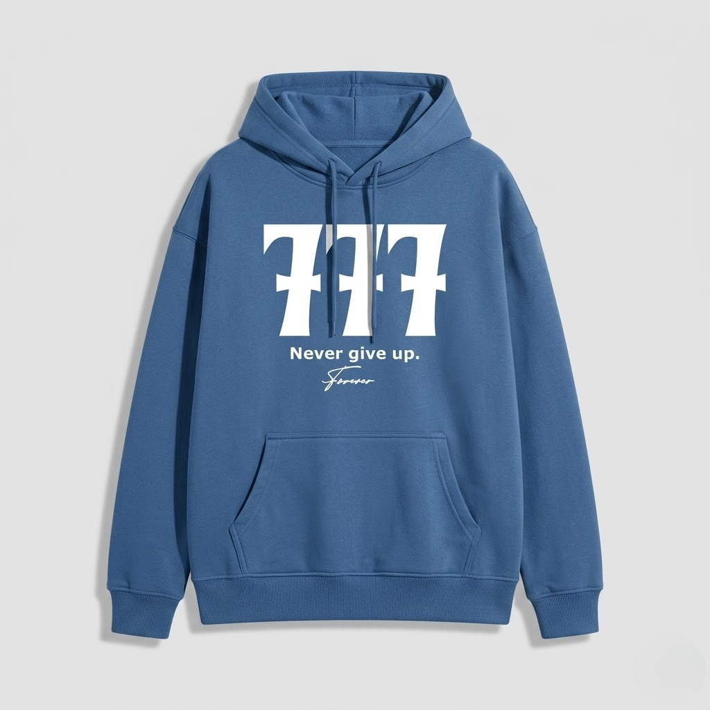 777 Men's Oversized Pullover Hoodie Streetwear