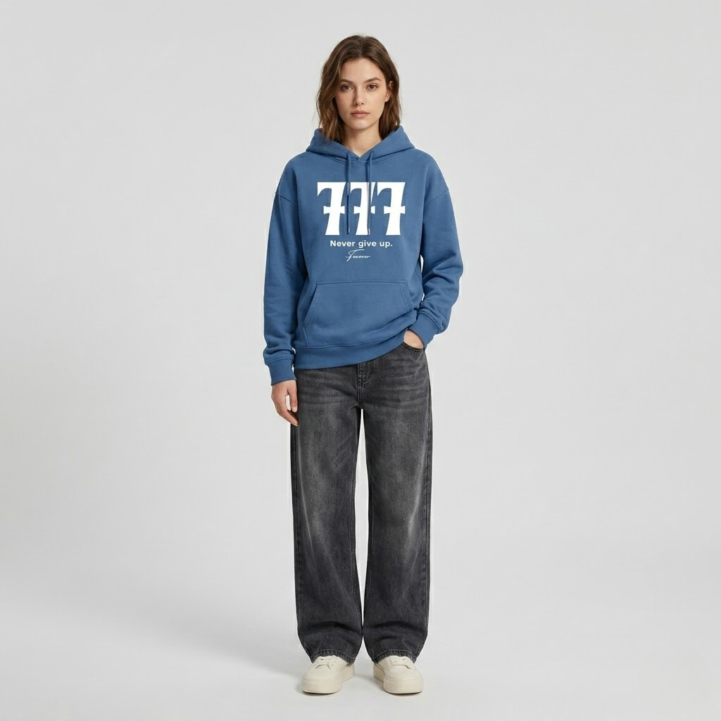 777 Men's Oversized Pullover Hoodie Streetwear