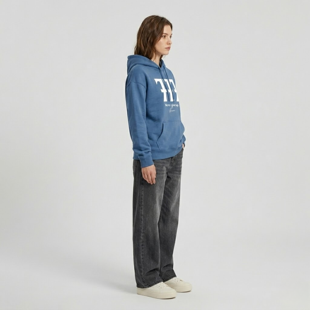 777 Men's Oversized Pullover Hoodie Streetwear