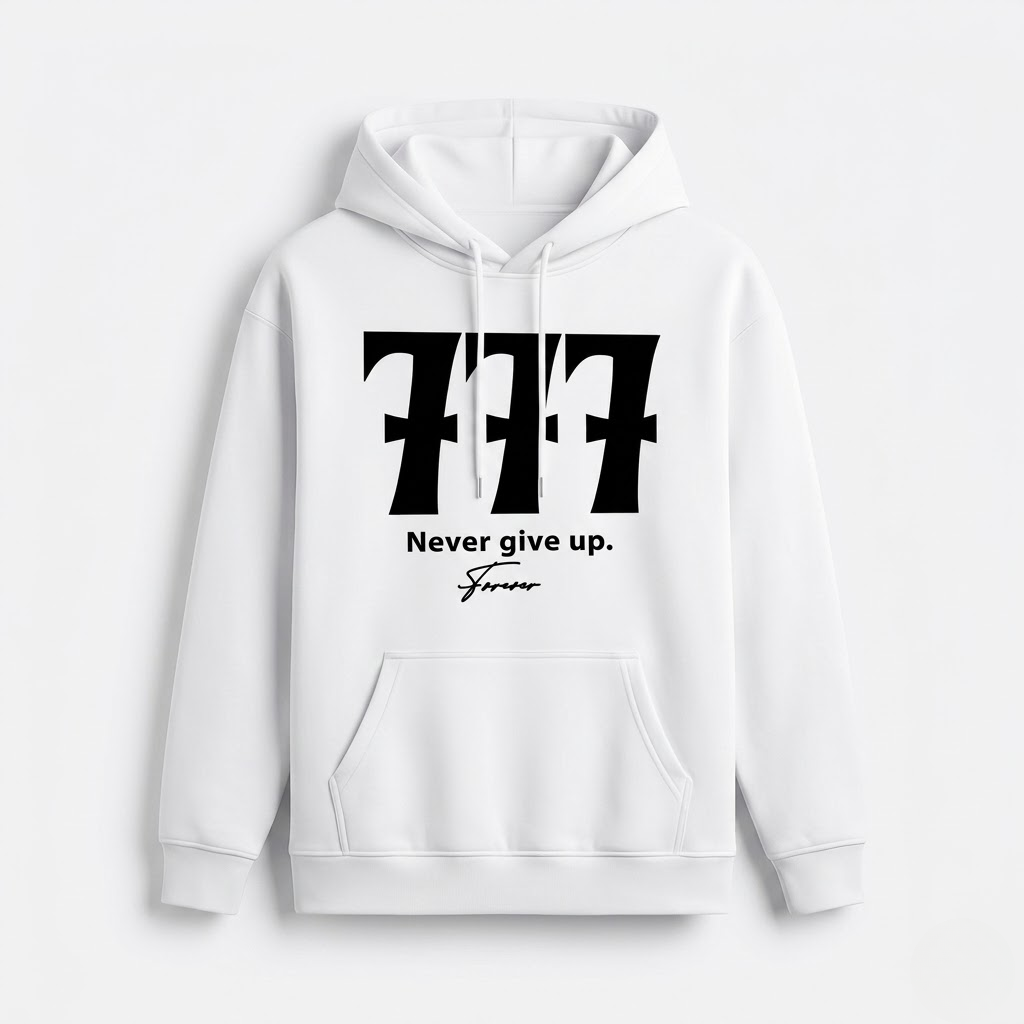 777 Men's Oversized Pullover Hoodie Streetwear