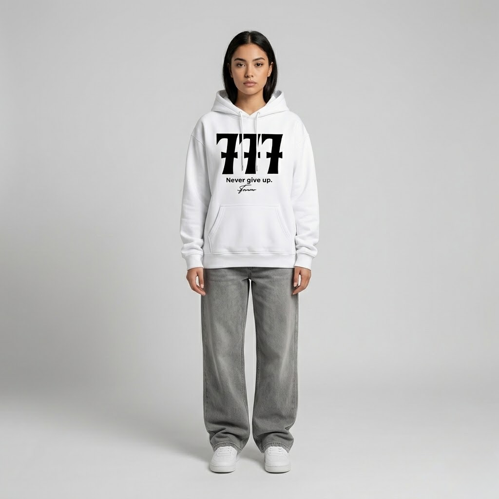 777 Men's Oversized Pullover Hoodie Streetwear