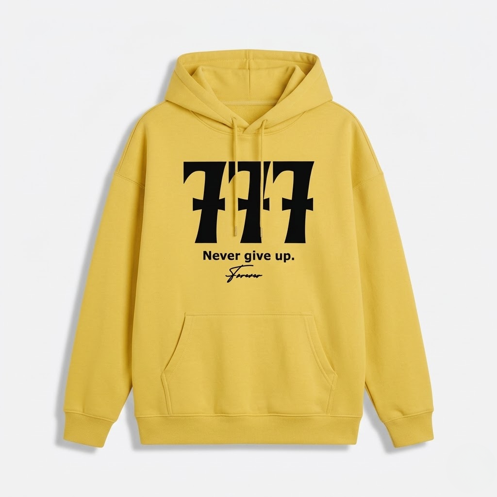 777 Men's Oversized Pullover Hoodie Streetwear
