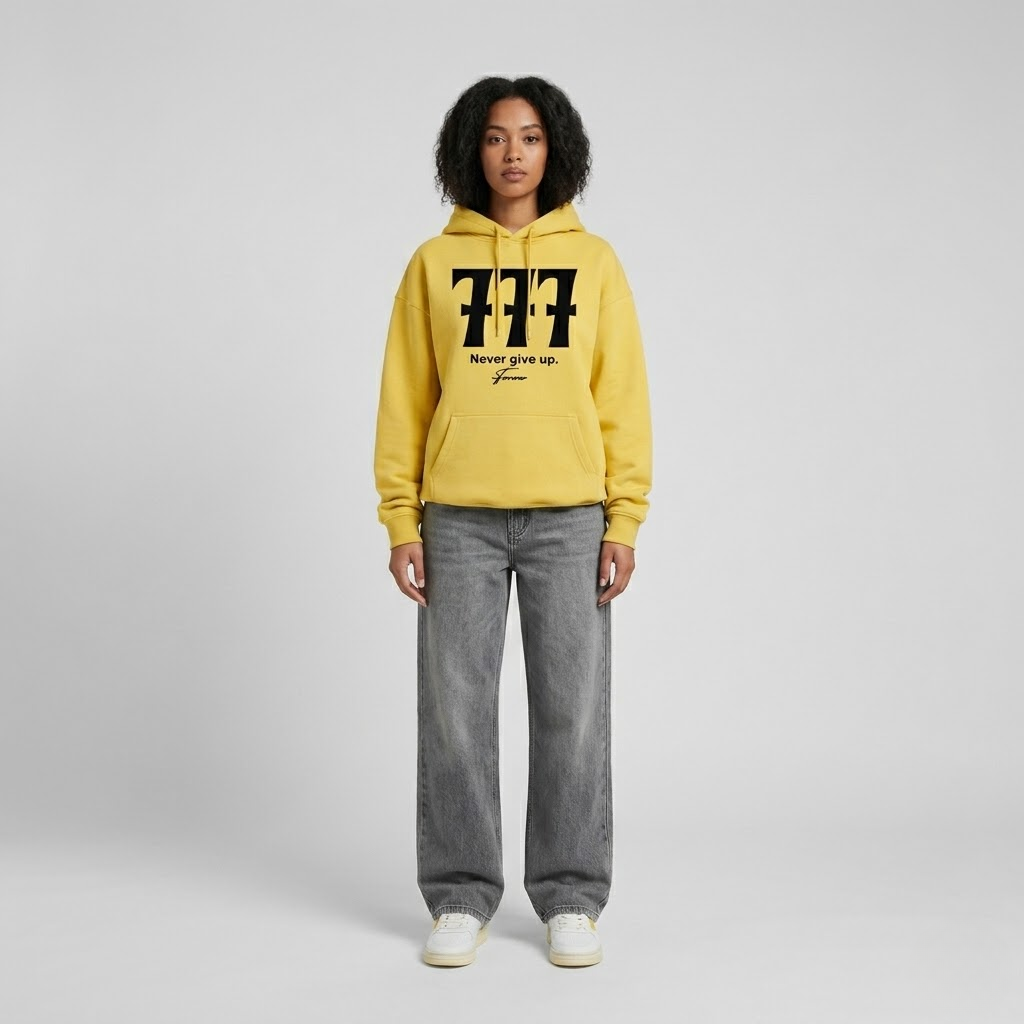 777 Men's Oversized Pullover Hoodie Streetwear