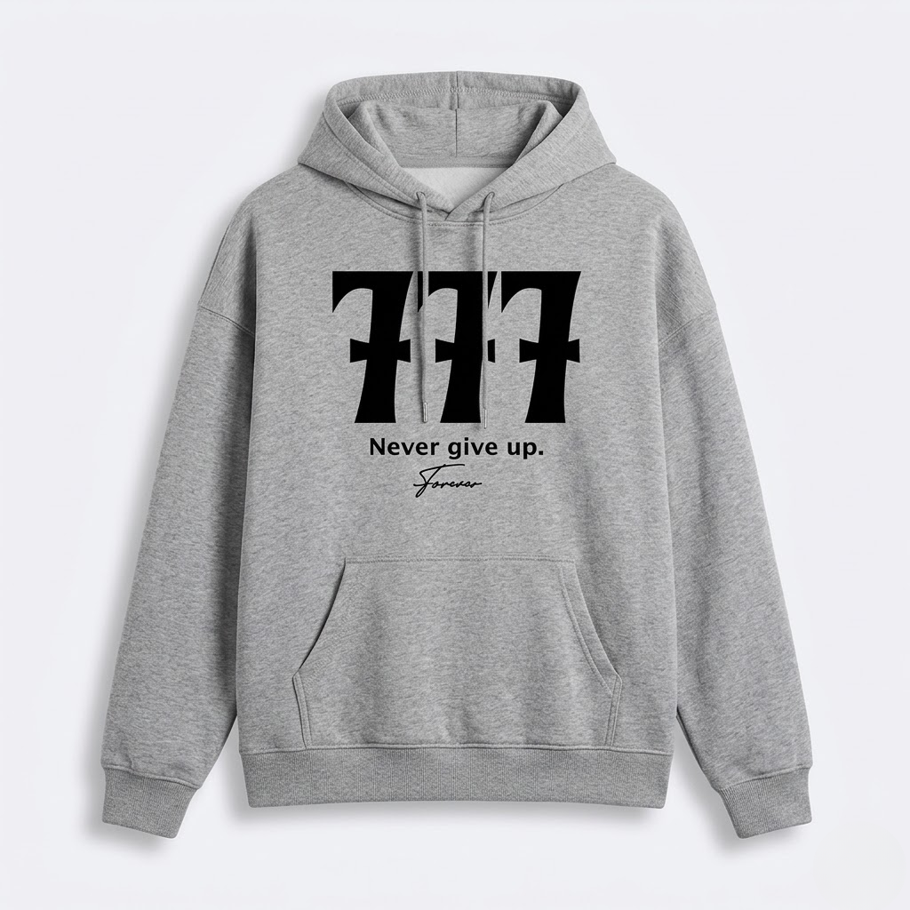 777 Men's Oversized Pullover Hoodie Streetwear