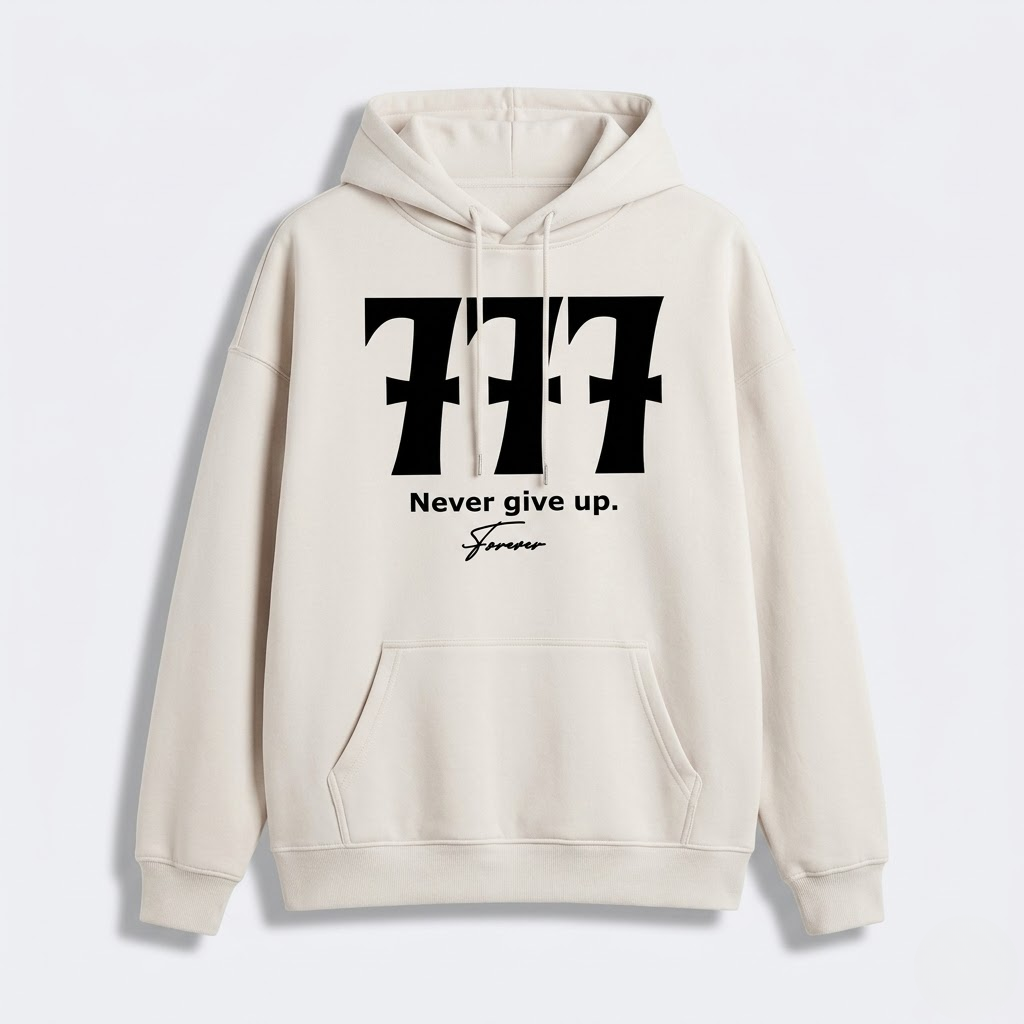 777 Men's Oversized Pullover Hoodie Streetwear