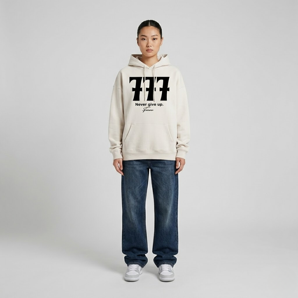 777 Men's Oversized Pullover Hoodie Streetwear
