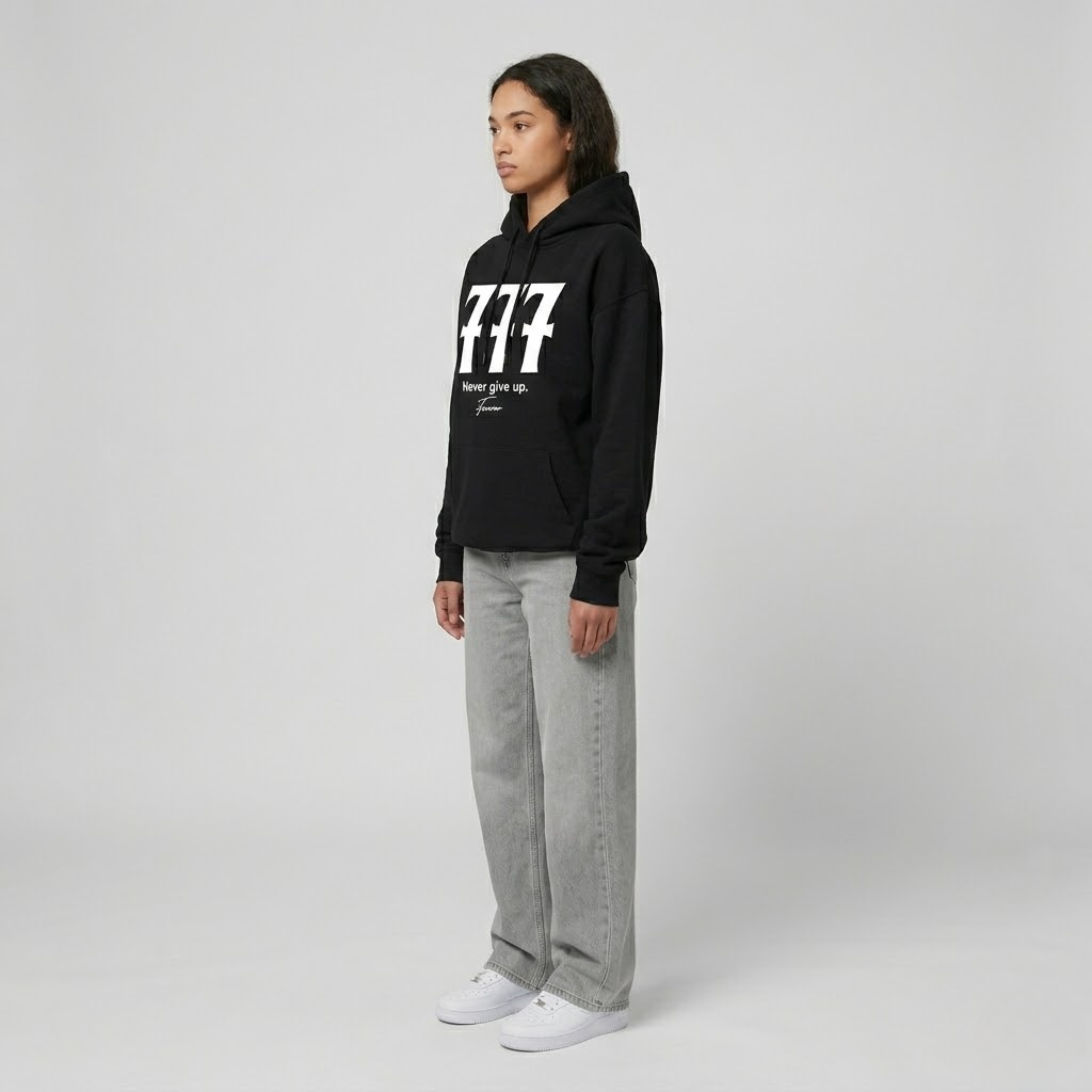 777 Men's Oversized Pullover Hoodie Streetwear