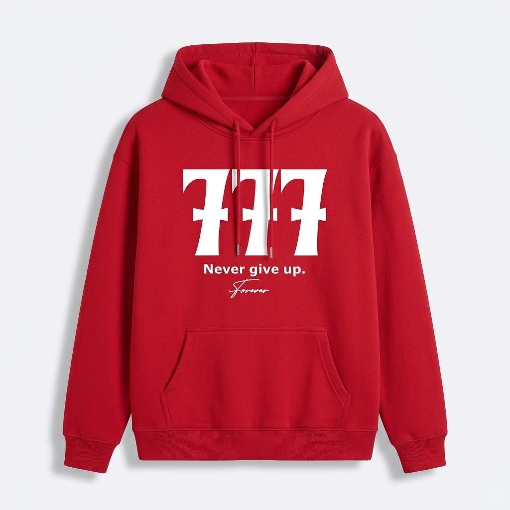 777 Men's Oversized Pullover Hoodie Streetwear
