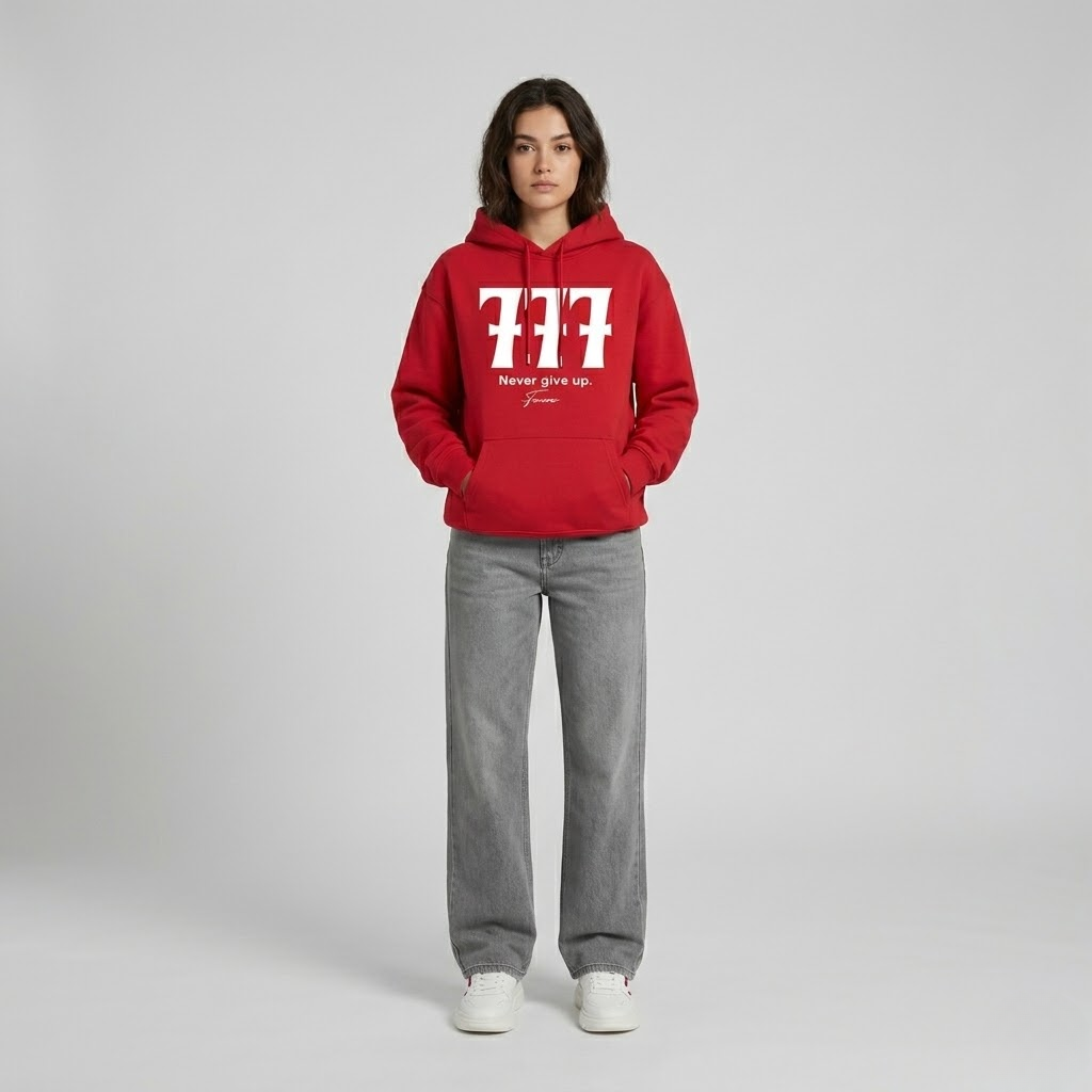 777 Men's Oversized Pullover Hoodie Streetwear
