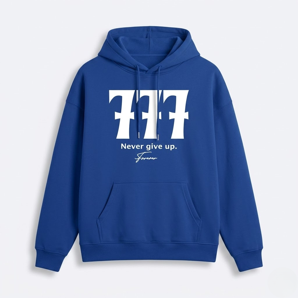 777 Men's Oversized Pullover Hoodie Streetwear