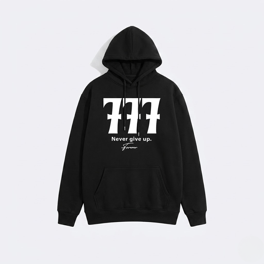 777 Men's Oversized Pullover Hoodie Streetwear