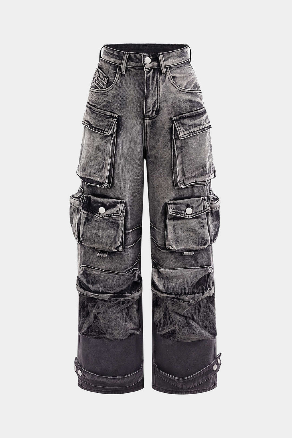Cargo Jeans Women - Wide Leg Multi Pocket